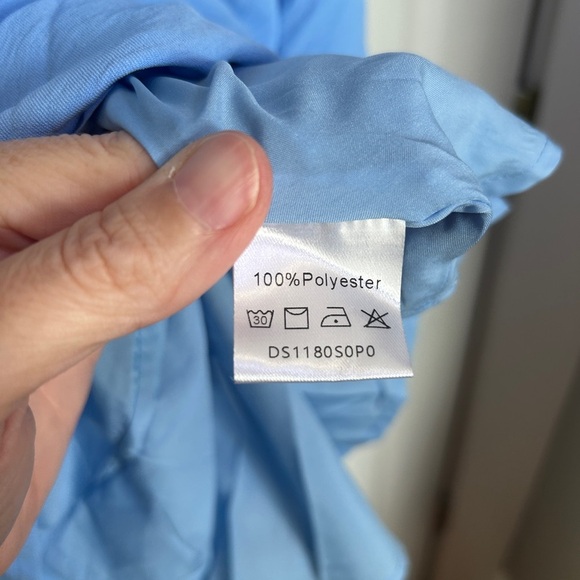 Elegant Blue Ruffle Dress - Picture 4 of 4